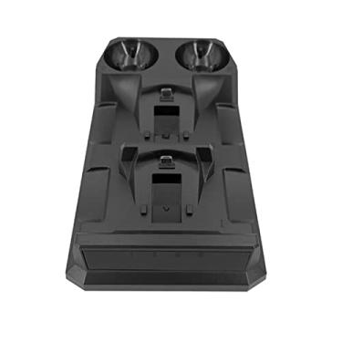 Imagem de Controlador preto CC 5V LED Dual LED Carregador Dock Dock Suporte para PlayStation 4 Acessório B