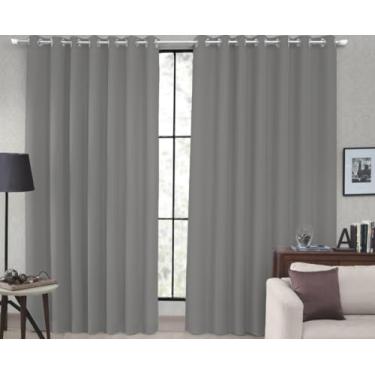 Imagem de Cortina Tecido Blackout Corta Luz 80% 2,70 X 2,30m (Cinza)