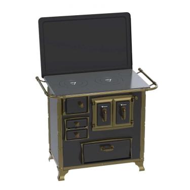 Imagem de Fogão A Lenha N° 01 Reinassance Gii Preto Gab. Chapa Ferro Fundido Saída Direita C/ Tampa - Venax