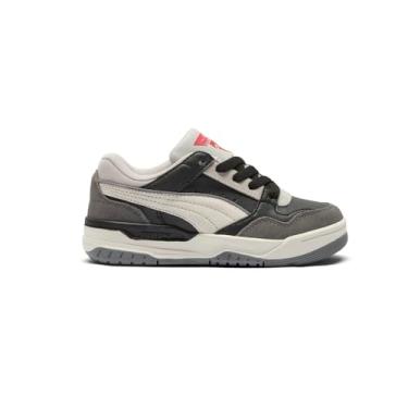 Imagem de PUMA Tênis infantil unissex Rebound Layup (criança pequena), Puma Preto/cinza escuro/vermelho para todos os tempos, 13 Little Kid