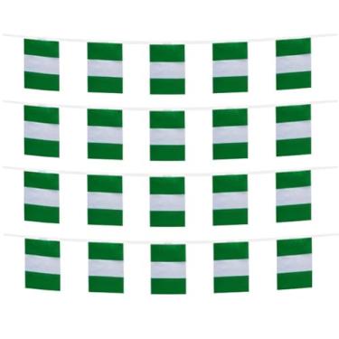 Imagem de FFILL Corda de bandeira nigeriana de 6 metros e 20 bandeiras, pequena bandeira da Nigéria, para festas, lojas e bares e celebrações do Dia Internacional. Bandeiras temáticas de países africanos - 30