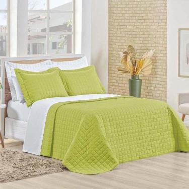 Imagem de Kit Cobre Leito Colcha Eden Queen 3 Peças Percal 150 Fios 100% Algodão