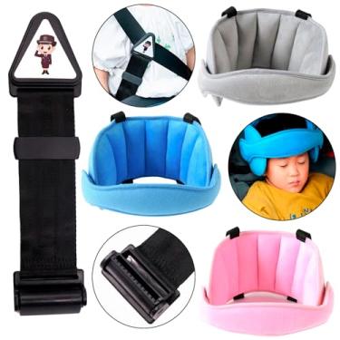 Imagem de Ajustador Infantil Cinto Segurança Apoio Suporte Cabeça Bebê (Rosa)