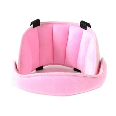 Imagem de Apoio Suporte Cabeça Proteção Bebê Cadeirinha Infantil para Carro Segura Cabeça Almofada Ajustável (Rosa)