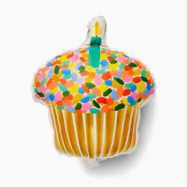 Imagem de RIFLE PAPER CO. Cupcake Foil Balloon, Colorful Cupcake Design, Perfect for Birthday Parties, Celebrations, and Special Occasions, Durable and Fun Décor to Add a Festive Touch to Your Party or Event