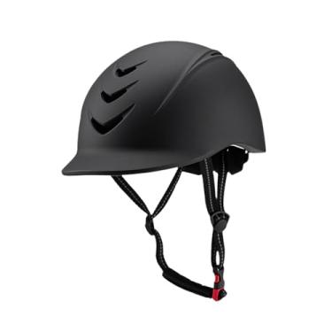 Imagem de predolo Capacete equestre, equipamento para cavalos, ajustável, masculino e feminino, profissional, respirável, chapéu equestre para iniciantes, capacete de, Preto