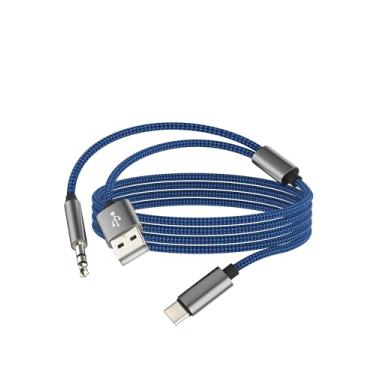 Imagem de Cabo USB C macho para carregamento USB de áudio de 3,5 mm macho (2 em 1) cabo auxiliar de som estéreo para Apple iPhone 16 15 Pro Max tipo C adaptador auxiliar de carro compatível com conector de