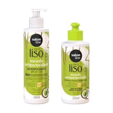 Imagem de Salon Line Kit Creme para Pentear + Acidificante Meu Liso Antiporosidade