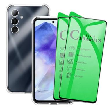Imagem de Kit Capa Protetora Transparente Anti-Impacto para Samsung Galaxy A35+ 2 Películas de Cerâmica, Capinha com Proteção de Câmera