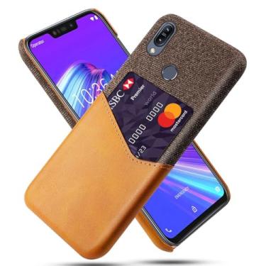 Imagem de Capa para ASUS Zenfone ZB633KL,Tela e tampa de couro PU,Antideslizante,360°cobertura completa à prova de choque com 1 slot de cartão atrás,Prevenção de queda-Brown