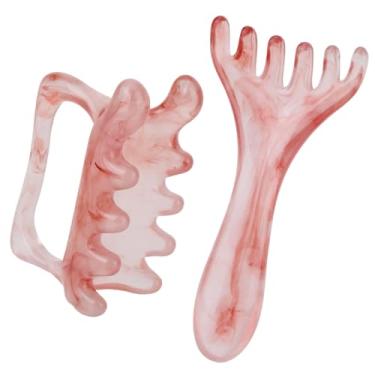 Imagem de Kit de Ferramentas Massagem Fascial & Couro Cabeludo, Portátil Massageador Liberação Miofascial para Nós Musculares Celulite Massageador Cabeça para Crescimento Capilar Relaxamento (Âmbar)