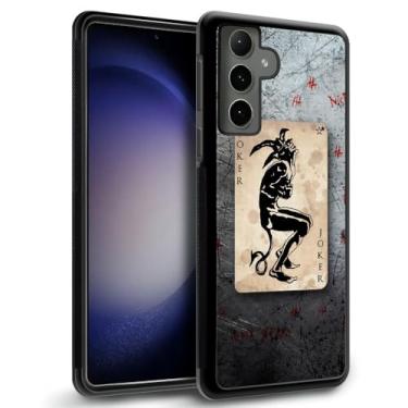 Imagem de Pinsheng Capa compatível com Samsung Galaxy S24, capas de telefone com cartão de coringa para homens/mulheres, moldura de borracha de silicone totalmente macia, capa protetora antiderrapante e à prova