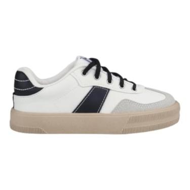 Imagem de Tênis Feminino Infantil XT 25 Listrado Branco e Preto Pampili (Branco e Preto, BR, Criança de 4 a 8 anos, Numérico, M, 30)
