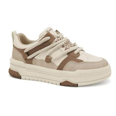 Imagem de Tênis Feminino Ramarim Chunky Cadarço Corda Estilizado Confortável, Pl