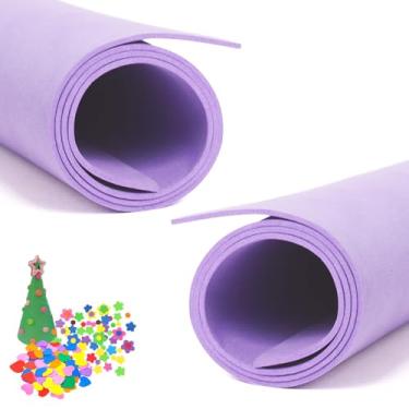 Imagem de 2 peças de folhas de espuma EVA roxo claro cosplay espuma EVA 2 mm de espessura 19,68 x 35,45 polegadas papéis de espuma EVA para artes artesanais projeto DIY