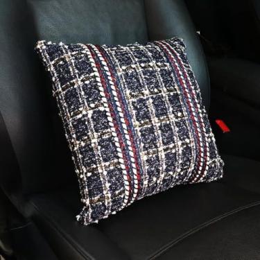 Imagem de MINGZAIQIPEI Carro vermelho e azul estilo tecelagem Auto Interior Acessórios Quatro Estações Universal Fit Most Car SUV (Body Pillow)