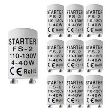 Imagem de amgolibi Acionador de partida fluorescente para lâmpada de 4-40 watts, estater de lâmpada fluorescente de pré-aquecimento FS-2 S2 FS-5 S5