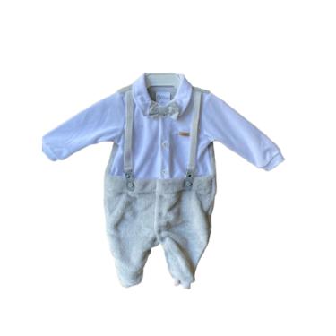 Imagem de Macacão Pelo Bebê Menino Plush Suspensório Paraiso Rf 14509