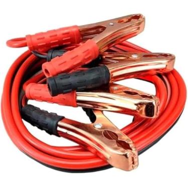 Imagem de Kit Cabo de Chupeta 300A – 2,5m com Garras Reforçadas | Recarga de Bateria Automotiva, Carro, Moto e Utilitários – Preto/Vermelho | Entrega Rápida Dia dos P4is