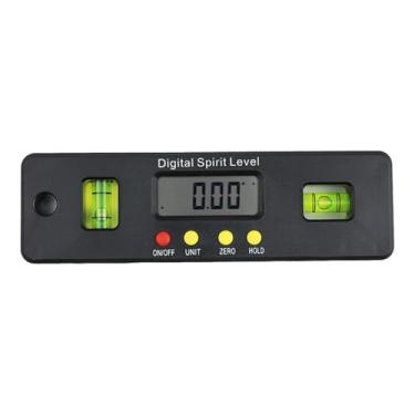Imagem de MFMEXUL Inclinômetro Digital 4×90 Graus com Display, Medidor de Precisão, Transferidor de ângulo para Marcenaria E Faça Você Mesmo, 15cm x 4,5cm