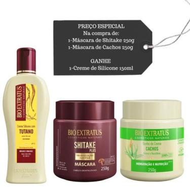 Imagem de Cronograma Bio Extratus Cachos e Shitake + Creme de Silicone