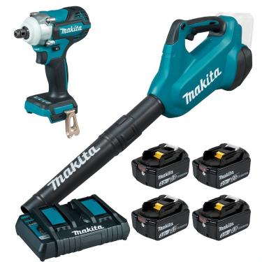 Imagem de Soprador + 4 Baterias 5ah + Carregador E Chave Dtw3 110V