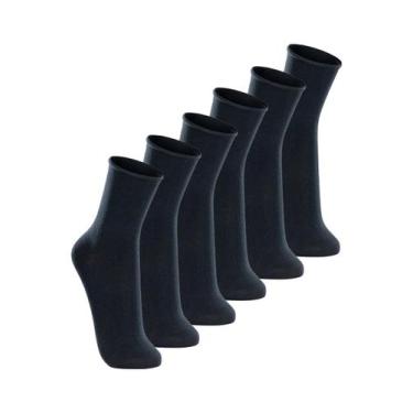 Imagem de Kit com 6 Pares de Meias sem Punho Casual Lupo 1275-011, Azul marinho,