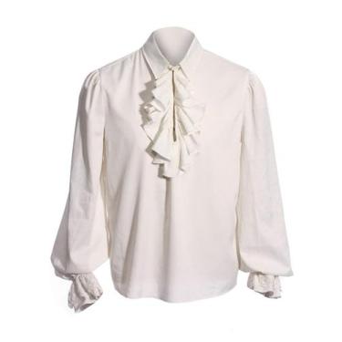 Imagem de Camisa Bbalizko Pirate Ruffle Victorian Renaissance White