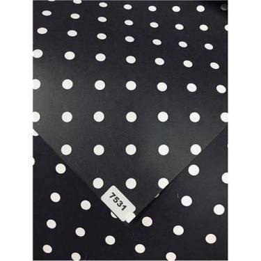 Imagem de Papel dupla face preto/bolas brancas VMP 48X66cm