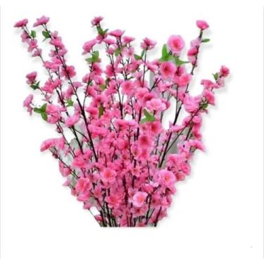 Imagem de 10 Galhos Flores Flor de Pessegueiro Cerejeira De Arranjo - La Caza St