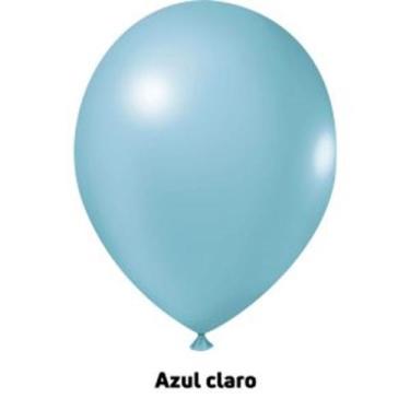 Imagem de Balão Joy N8 azul claro 50 unidades - Balões Joy