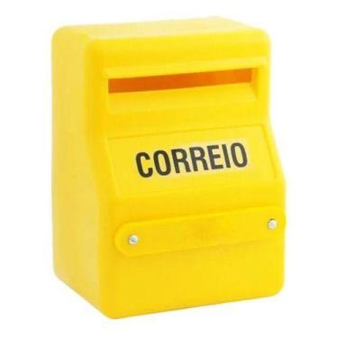 Imagem de Caixa Correio Pvc De Grade Nacional 26x19x15 Amarela Lemeus, Amarelo