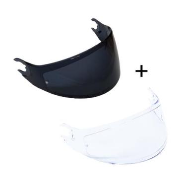 Imagem de Viseira Capacete Shark Skwal Cristal e Viseira Fume - Visor 1