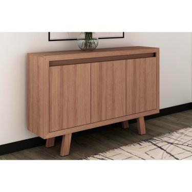 Imagem de Balcão de Escritório ME4120 c/ 3 Portas Amêndoa - Tecno Mobili