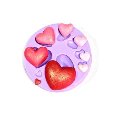Imagem de Molde de silicone coração para decorar f201 - CM