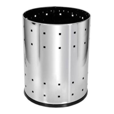 Imagem de Lixeira Aço Inox Casa Ou Escritório 22 Litros Telada - JSN