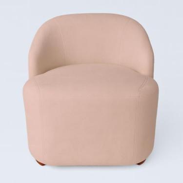 Imagem de Poltrona Resistente Moderna para Escritório Confortável Sala de Reunião Tecido Bouclé MOBLAN decor (Rose)