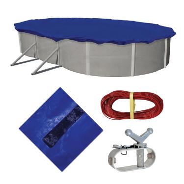 Imagem de Blue Wave Capa de inverno para piscina acima do solo de ouro 15 anos 5,5 m x 12,2 m oval
