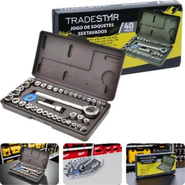 Imagem de Jogo Soquete Sextavados 1/4 - 3/8'' Tradestar