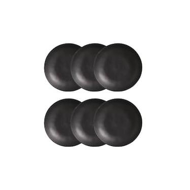 Imagem de Conjunto de Pratos Fundos Porto Brasil Bio Preto Matte 1,1 litros – 6 Peças