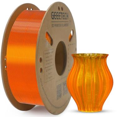 Imagem de Geeetech Filamento TPU 1,75 mm, carretel de 500 g, Shore 95A – Filamento de impressora 3D flexível com alta elasticidade, precisão dimensional ± 0,03 mm, serve na maioria das impressoras FDM, laranja