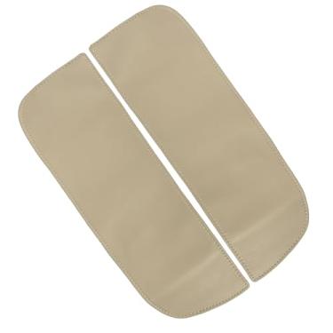 Imagem de Unifizz 1 par de capa de console central de carro protetor de caixa de assento de braço de couro de microfibra de substituição para BMW X5 X6 2007-2013 bege