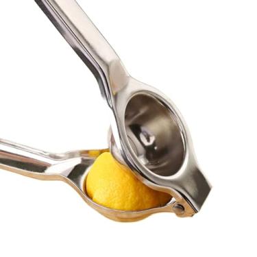 Imagem de Espremedor de frutas cítricas manual de aço inoxidável premium, espremedor de limão de metal resistente, ferramenta de cozinha de prensa manual