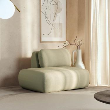 Imagem de Sofá Modular Sumiê 80cm Esquerdo Orla Cabecasa Madeiramadeira Verde Água