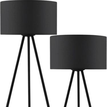 Imagem de Abajur Luminária Mesa 48 E 75Cm Tripé Altura Regulável Metal