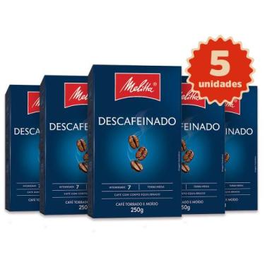 Imagem de Kit Café Melitta Descafeinado - 5 Unidades 250g
