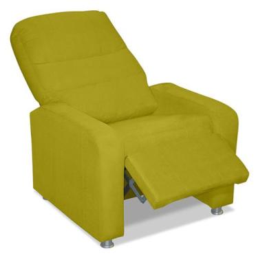 Imagem de Poltrona Decorativa Do Papai Reclinável Confortável Suede - LM Decor -