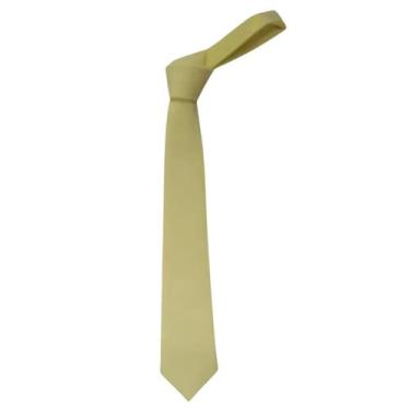 Imagem de Gravata Fosca Semi Slim  Amarela - R E R GRAVATAS