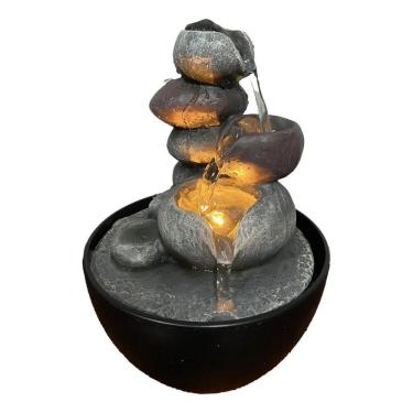 Imagem de Fonte De Água Decorativa De Mesa Stone Com Led