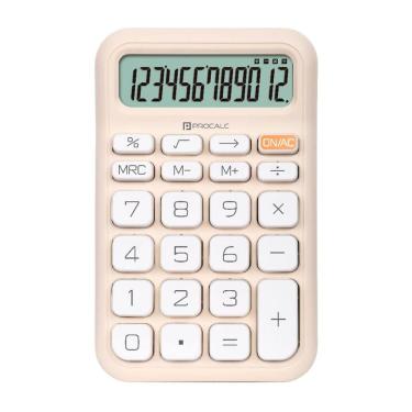 Imagem de Calculadora de mesa 12 dígitos PC130-BG Bege - Procalc